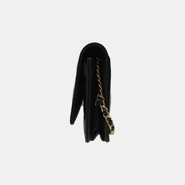 WOC Quilted Grained Calfskin Black