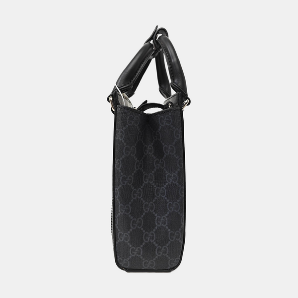 Coated Canvas Tote Bag Mini Black