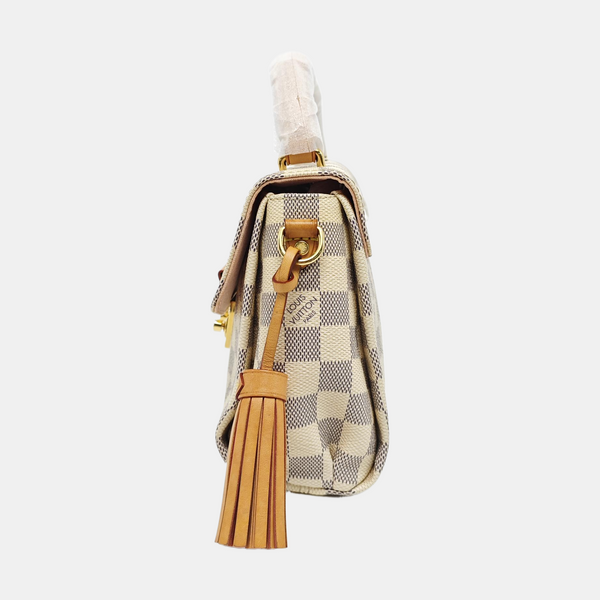 CROISETTE Damier Azur Coated Canvas White