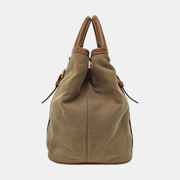 Fabric Tote Bag Brown