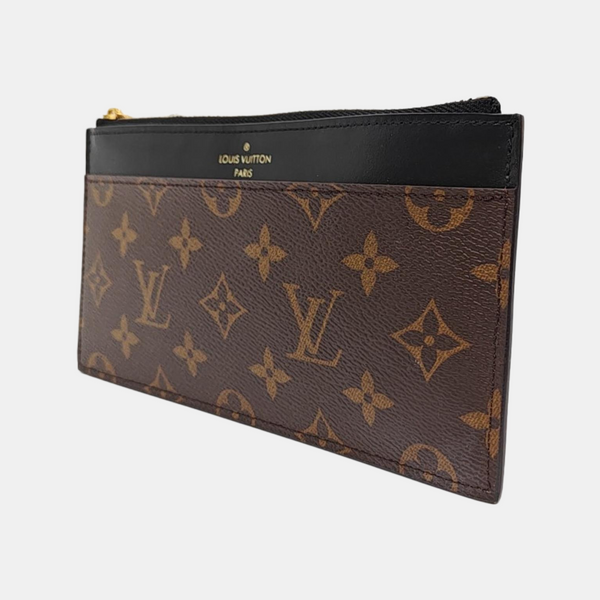 SLIM Monogram Coated Canvas Brown Wallet