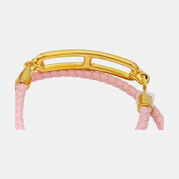 Roulis Leather Pink Bracelet