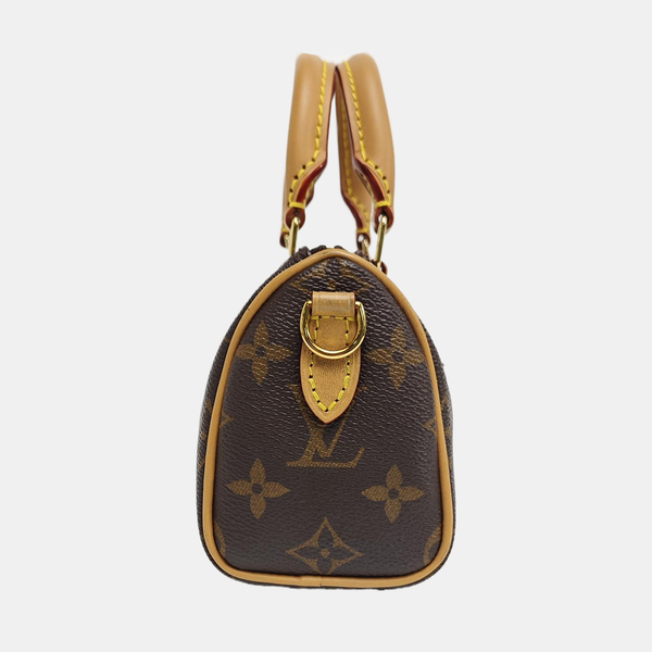 SPEEDY Nano Monogram Coated Canvas Brown