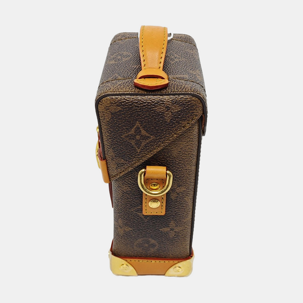 TRUNK Monogram Coated Canvas Brown