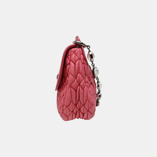 Crystal Quilted Lambskin Pink