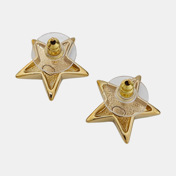 Metal Blue Stud Earrings