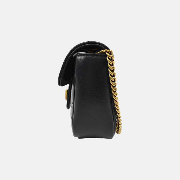 GG Marmont Mini Quilted Calfskin Black