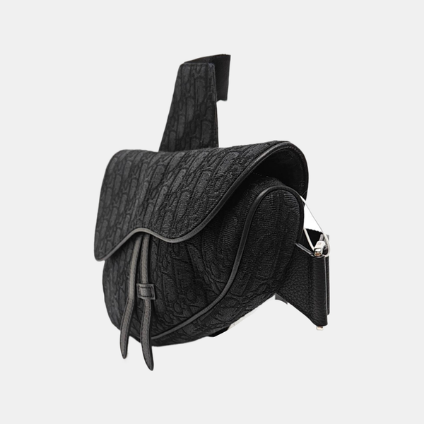 Saddle Mediano Lona Oblicua Azul