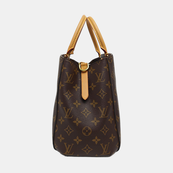 MONTAIGNE Monogram Coated Canvas Brown