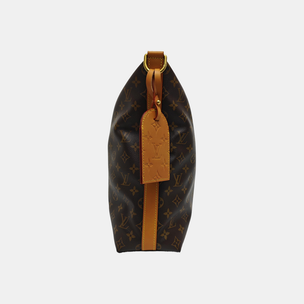 Monogram Coated Canvas Shoulder Bag GM Brown