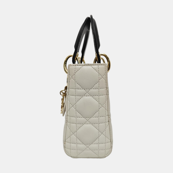 Lady Dior Mini Cannage Lambskin White