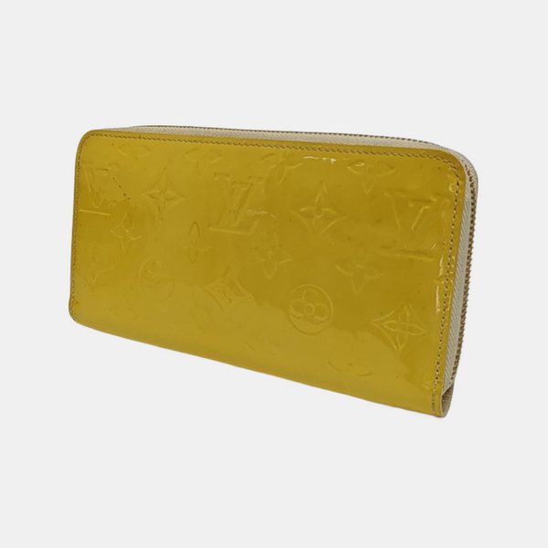 ZIPPY Monogram Patent Leather Yellow Wallet