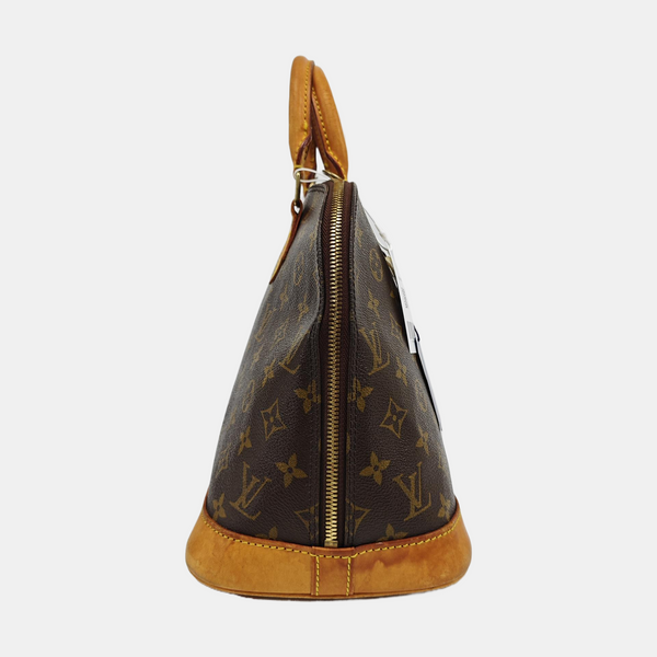 ALMA PM Monogram Coated Canvas Brown