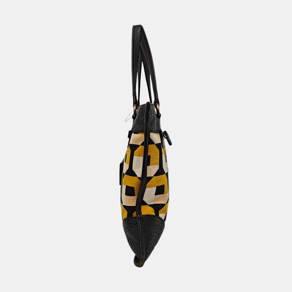 Canvas Top Handle Bag Multicolor
