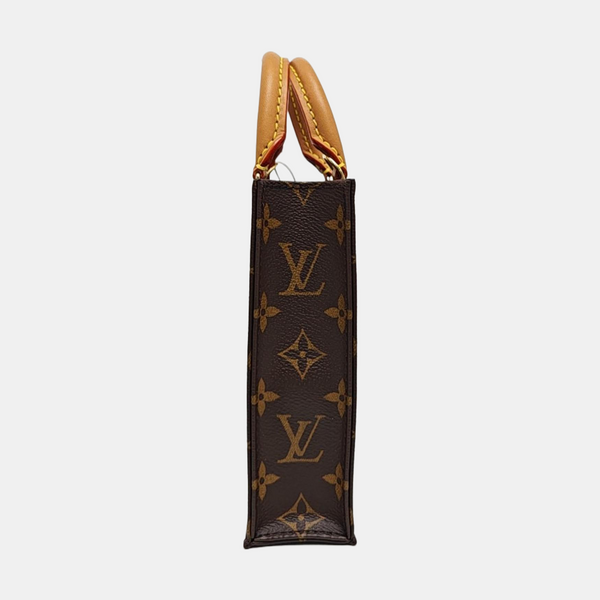SAC PLAT Mini Monogram Coated Canvas Brown