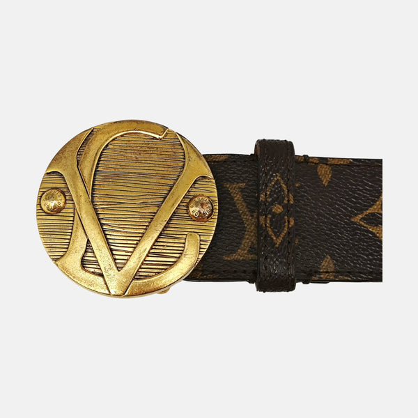 Coated Canvas Belt Brown