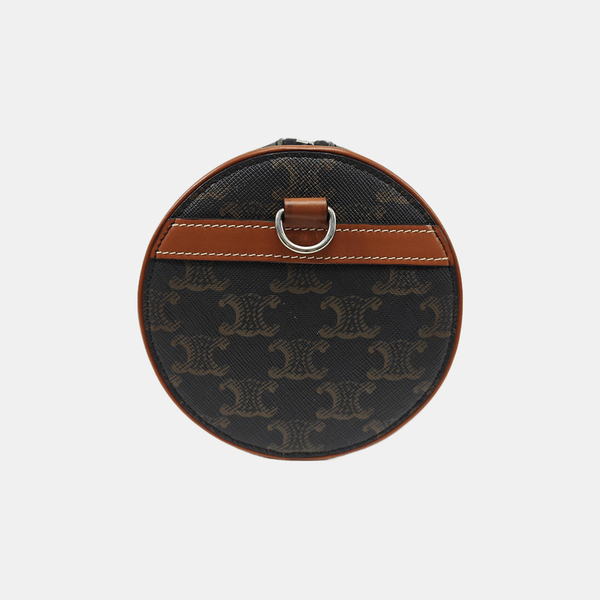 Coated Canvas Shoulder Bag Small Black