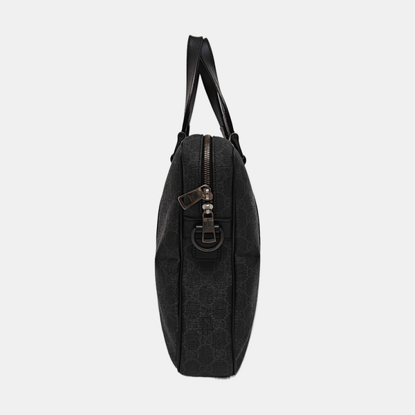 Monogram Coated Canvas Top Handle Bag Black