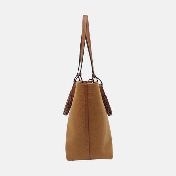 Anagram Tote Canvas Brown