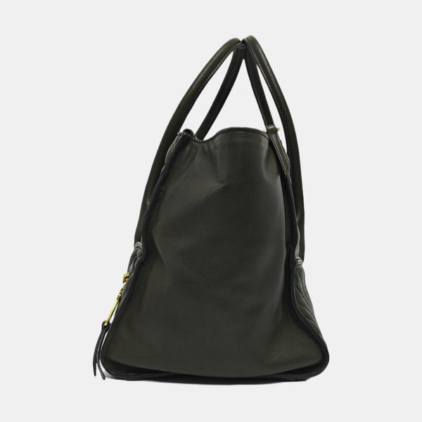 Quilted Lambskin Shoulder Bag Green