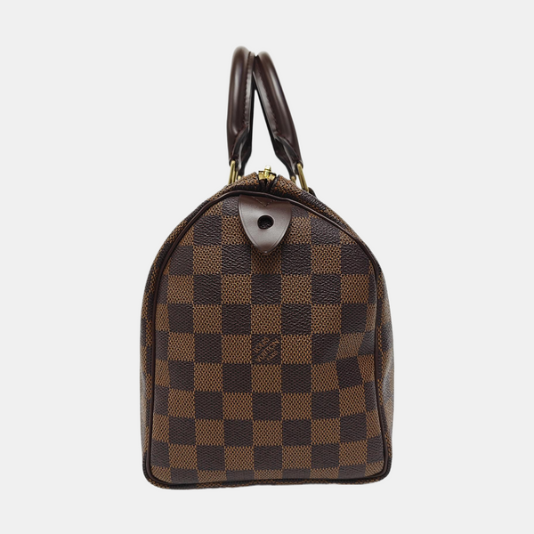 SPEEDY 25 Damier Ebene Coated Canvas Brown
