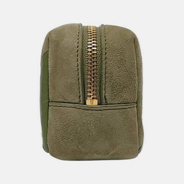 MONOGRAM BLOGGER Suede Green Coin Purse