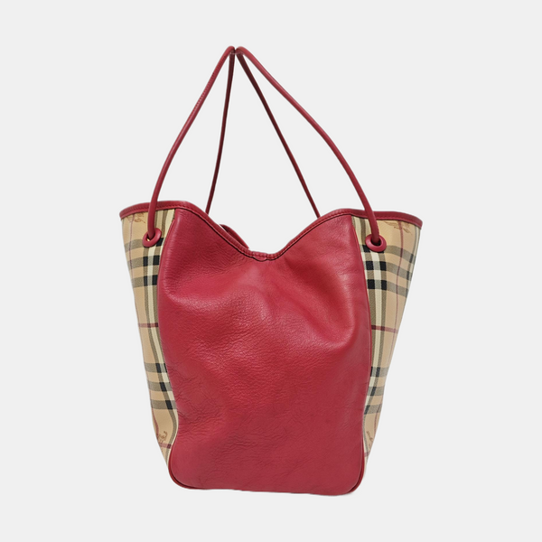 Coated Canvas Tote Bag Beige