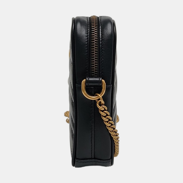 GG Marmont Mini Quilted Calfskin Black