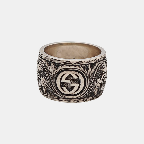 Gucci Garden 925 Sterling Silver Ring EU 60