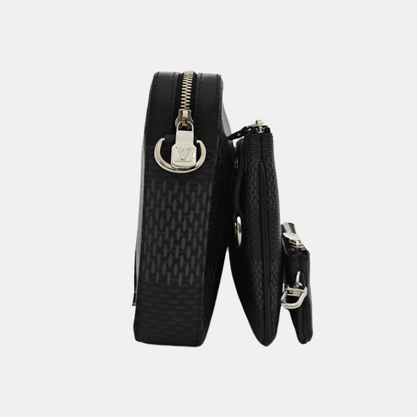 TRIO Damier Graphite Coated Canvas Gray
