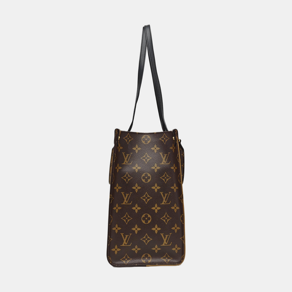ONTHEGO MM Monogram Coated Canvas Brown