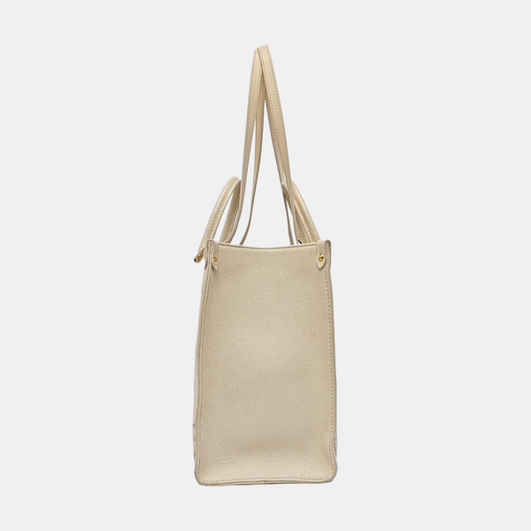 ONTHEGO MM Monogram Calfskin Beige