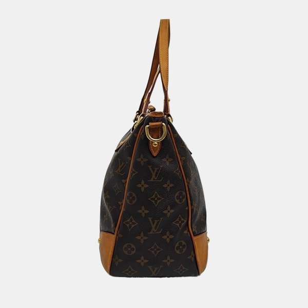 ESTRELA MM Monogram Coated Canvas Brown