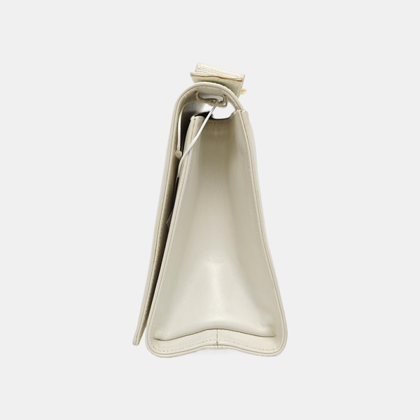 Calfskin Shoulder Bag White