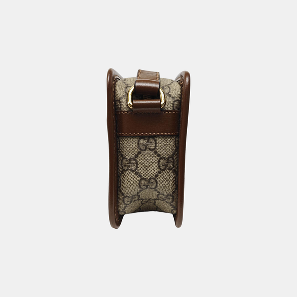GG Supreme Mini Monogram Coated Canvas Beige