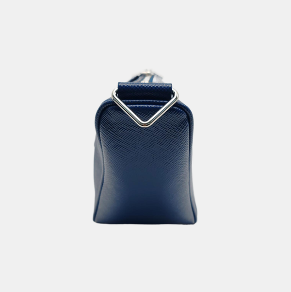 Authenticated pre-owned Triangle Calfskin Blue - Crossbody Bag at Looply