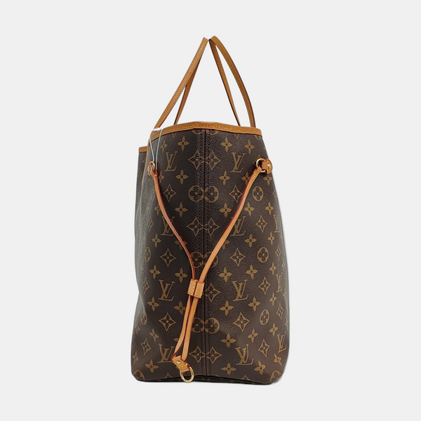 NEVERFULL GM Monogram Coated Canvas Brown