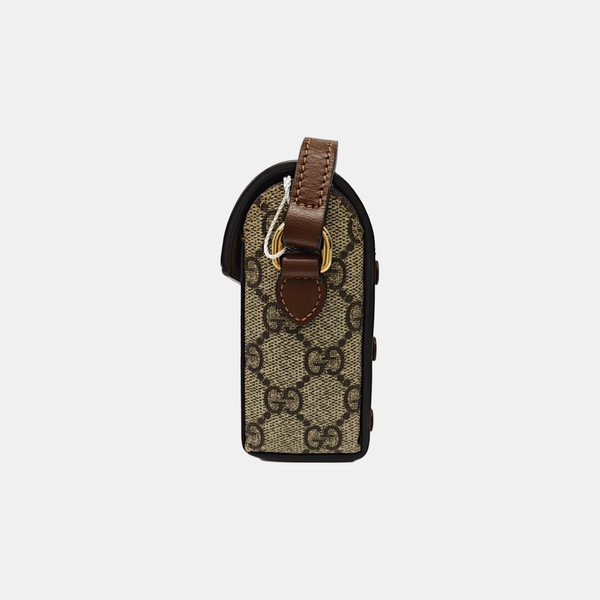 Horsebit 1955 Mini Monogram Coated Canvas Beige