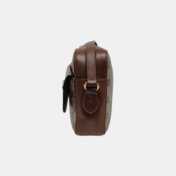 Horsebit 1955 Small Coated Canvas Beige