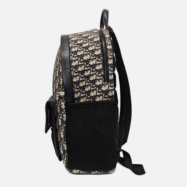 Oblique Canvas Backpack Blue