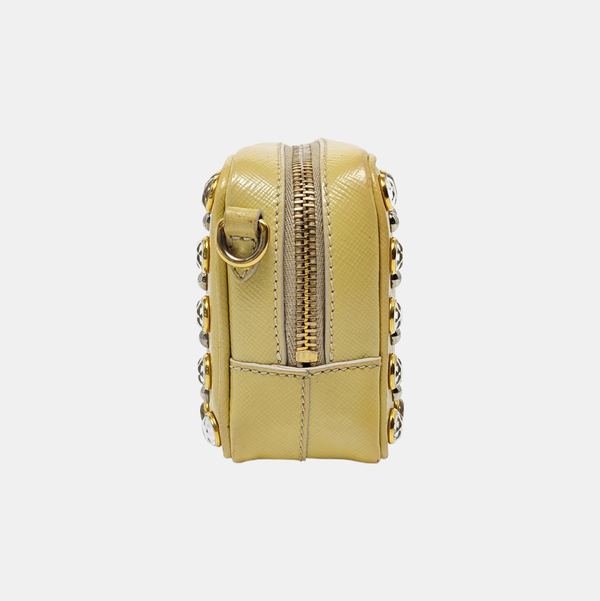 Vitello Phenix Camera Bag Saffiano Calfskin Yellow