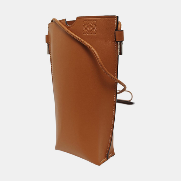 Calfskin Shoulder Bag Brown