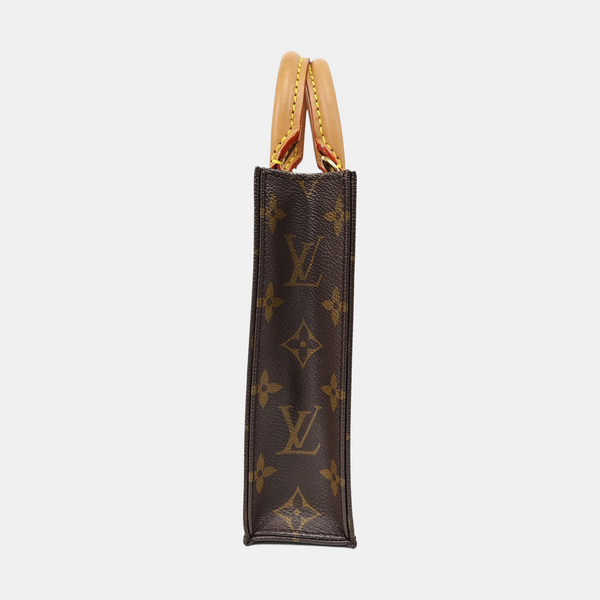 SAC PLAT Mini Monogram Coated Canvas Brown
