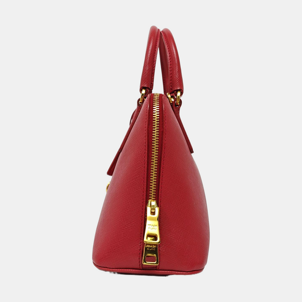 Promenade Small Saffiano Calfskin Red