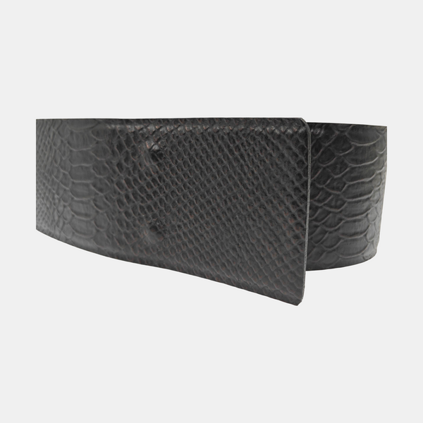 Leather Waist Cincher Black