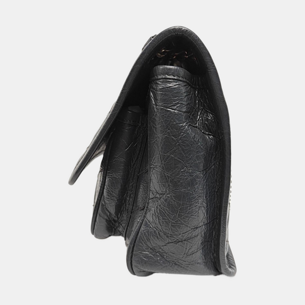 NIKI Small Chevron Calfskin Gray