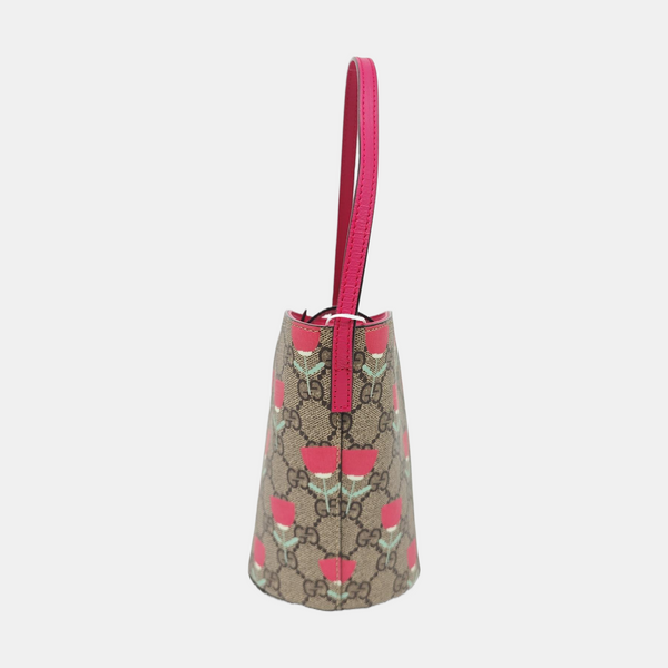 Children’s GG Bucket Monogram Coated Canvas Beige