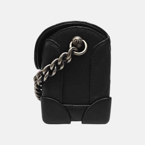 Quilted Calfskin Shoulder Bag Black