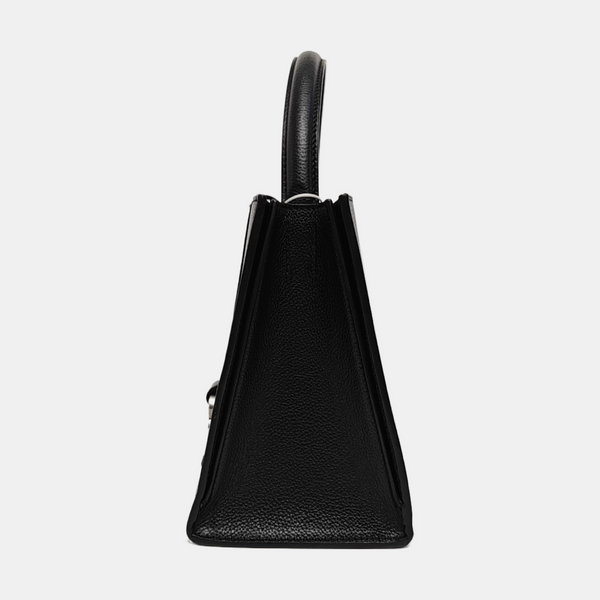 Hourglass East West Tote Small Calfskin Black