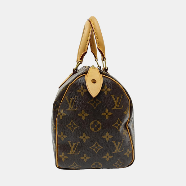 SPEEDY 25 Monogram Coated Canvas Brown